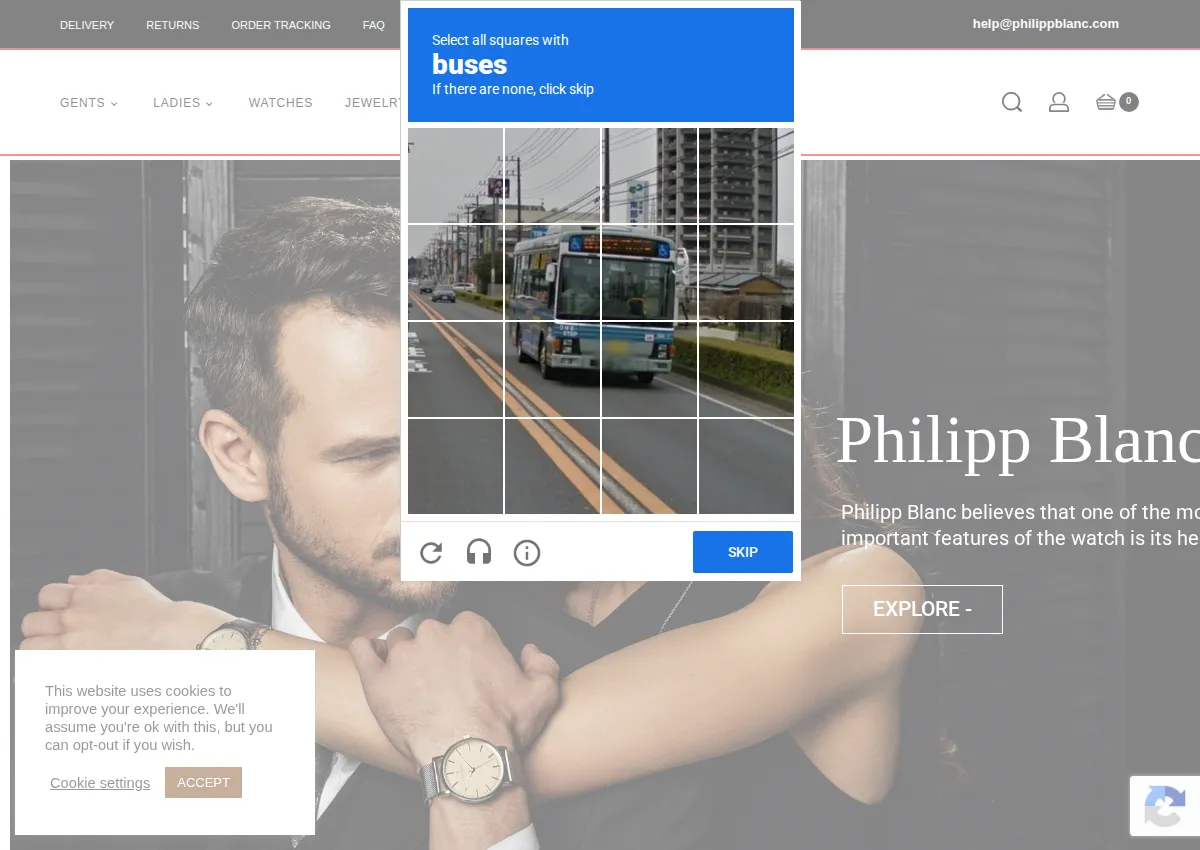 Store homepage