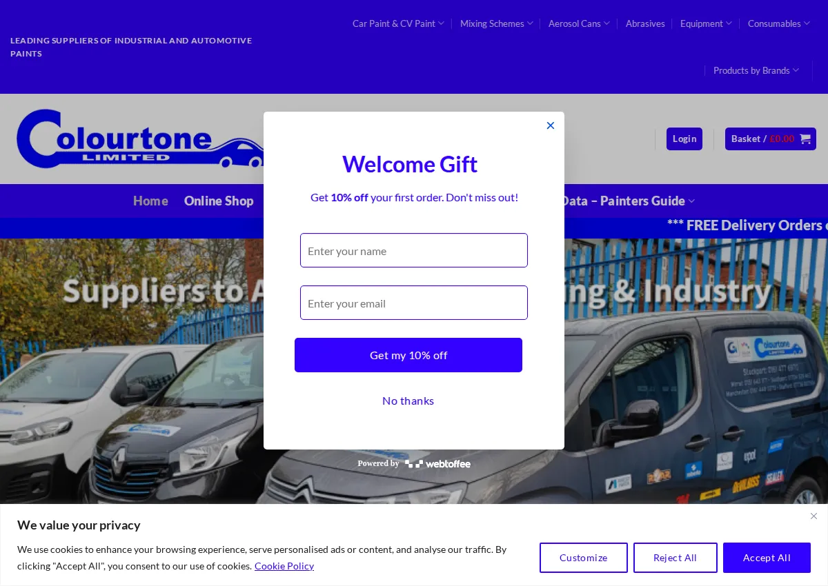 Store homepage