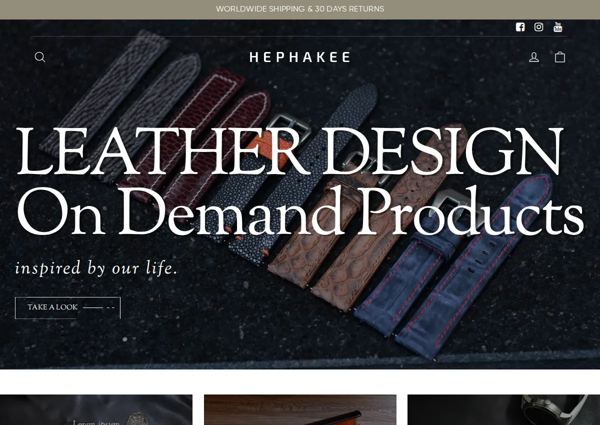 Store homepage