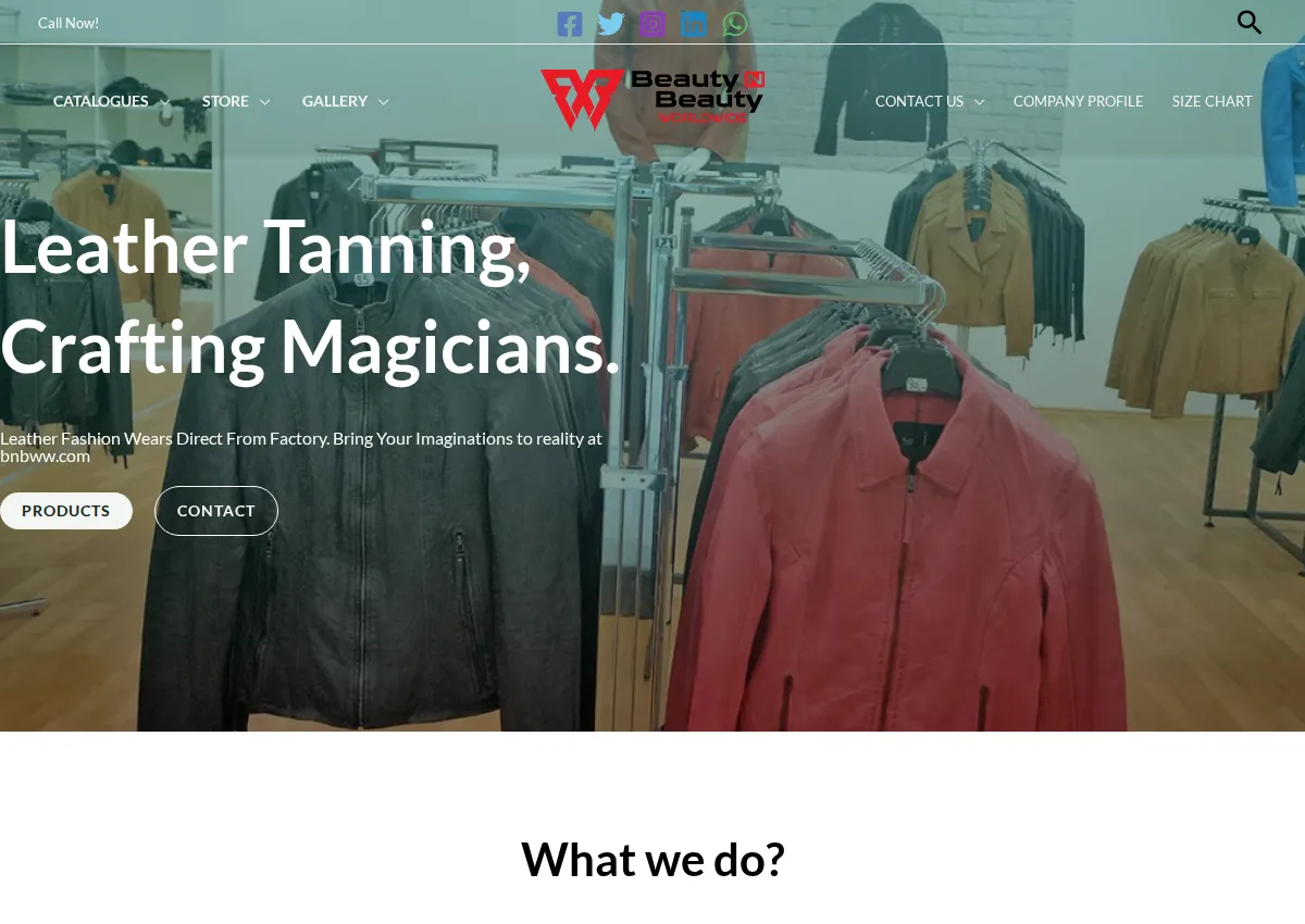 Store homepage