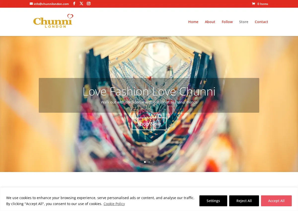 Store homepage