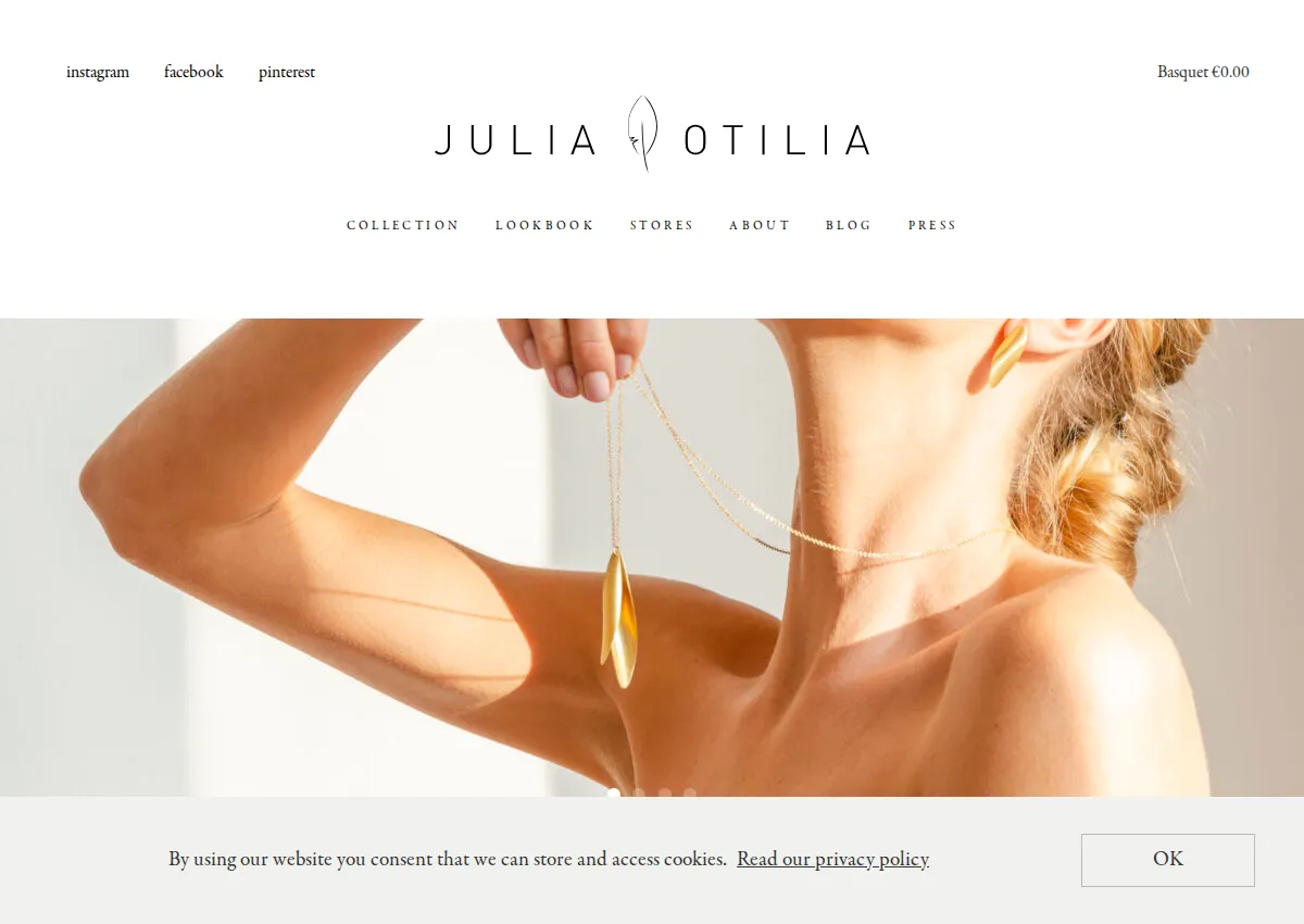 Store homepage