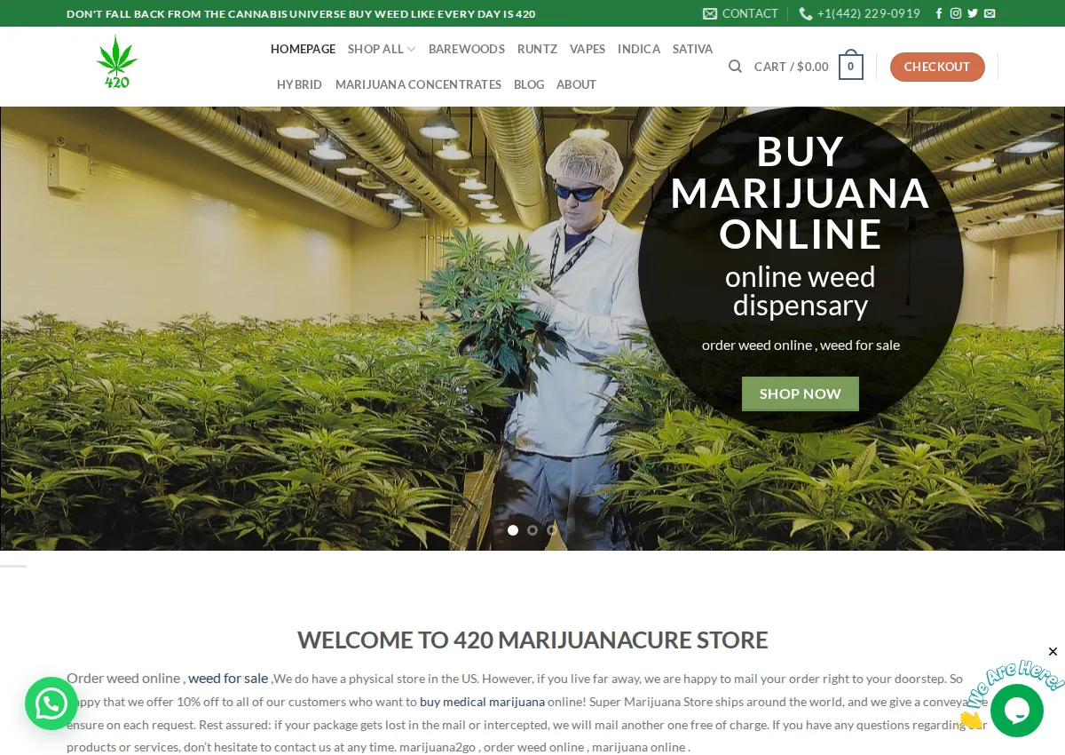 Store homepage