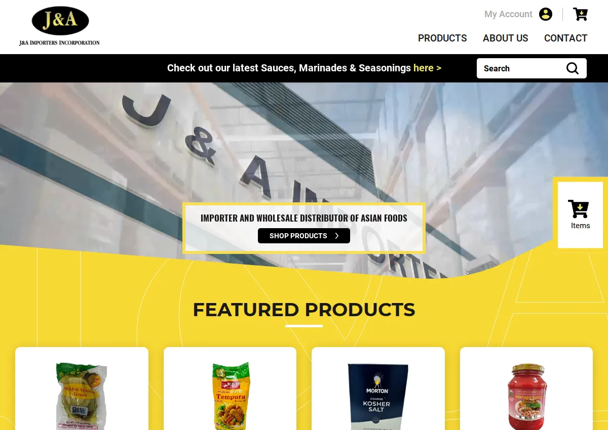 Store homepage
