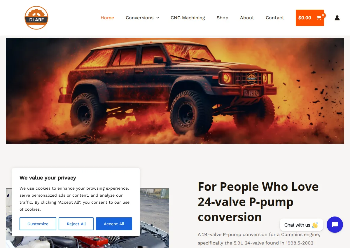Store homepage