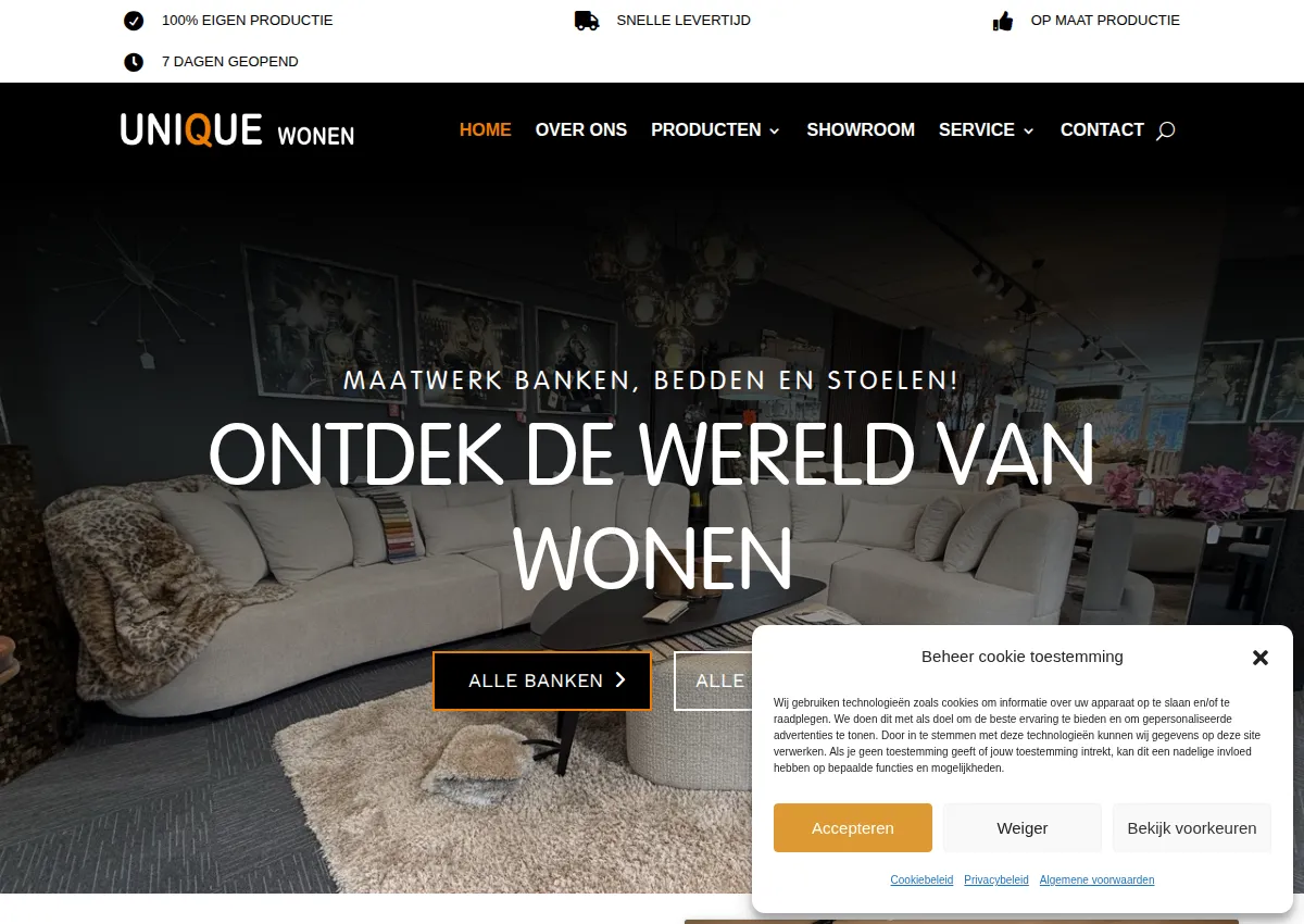 Store homepage
