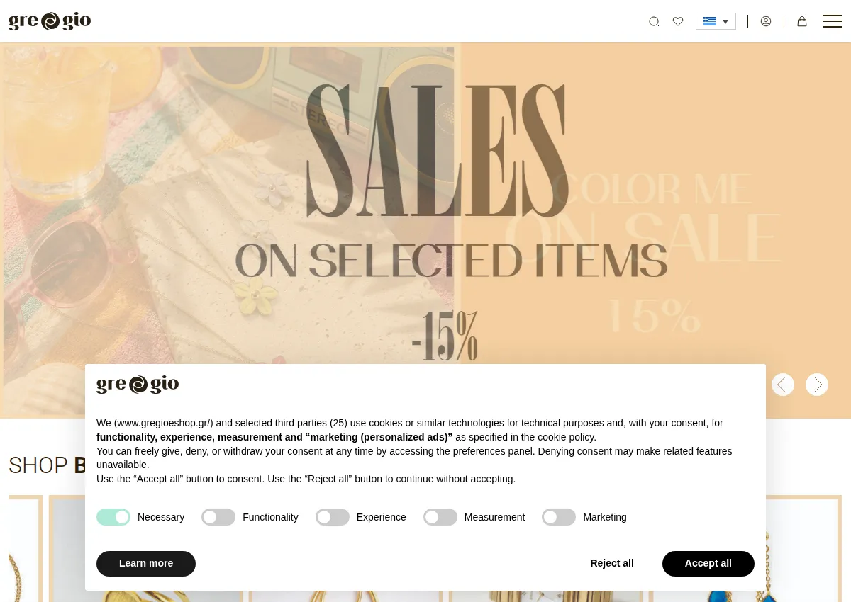 Store homepage