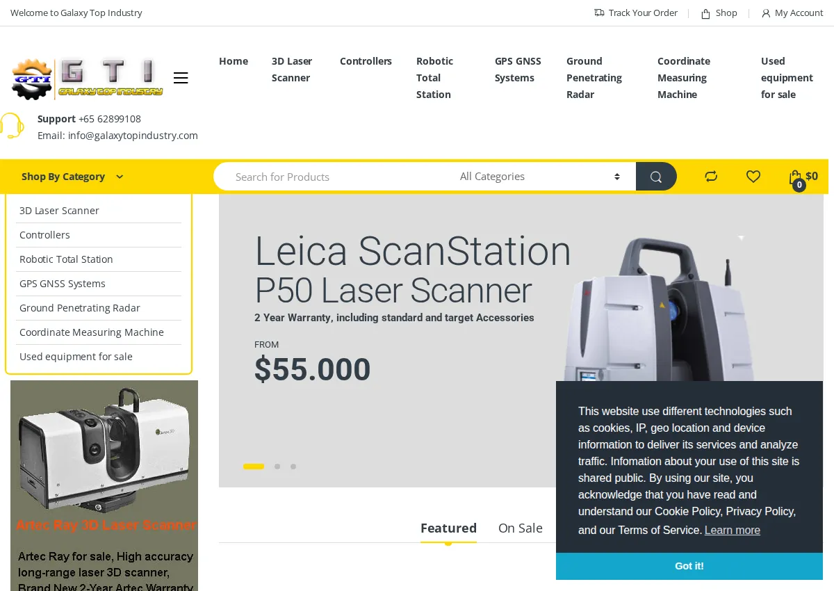 Store homepage