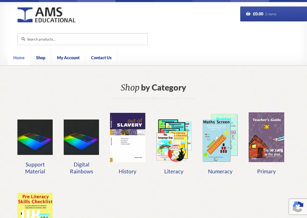 Store homepage