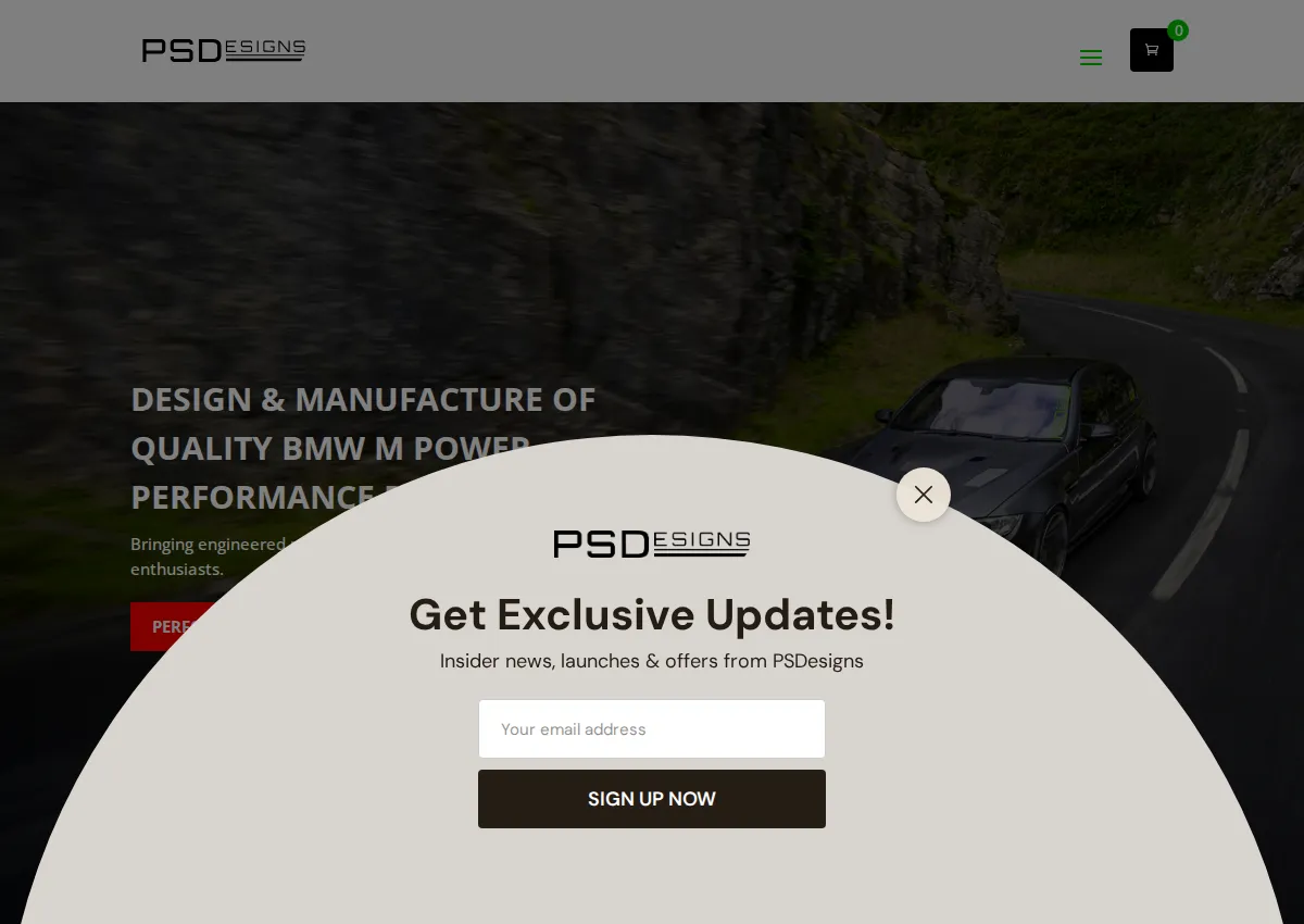 Store homepage