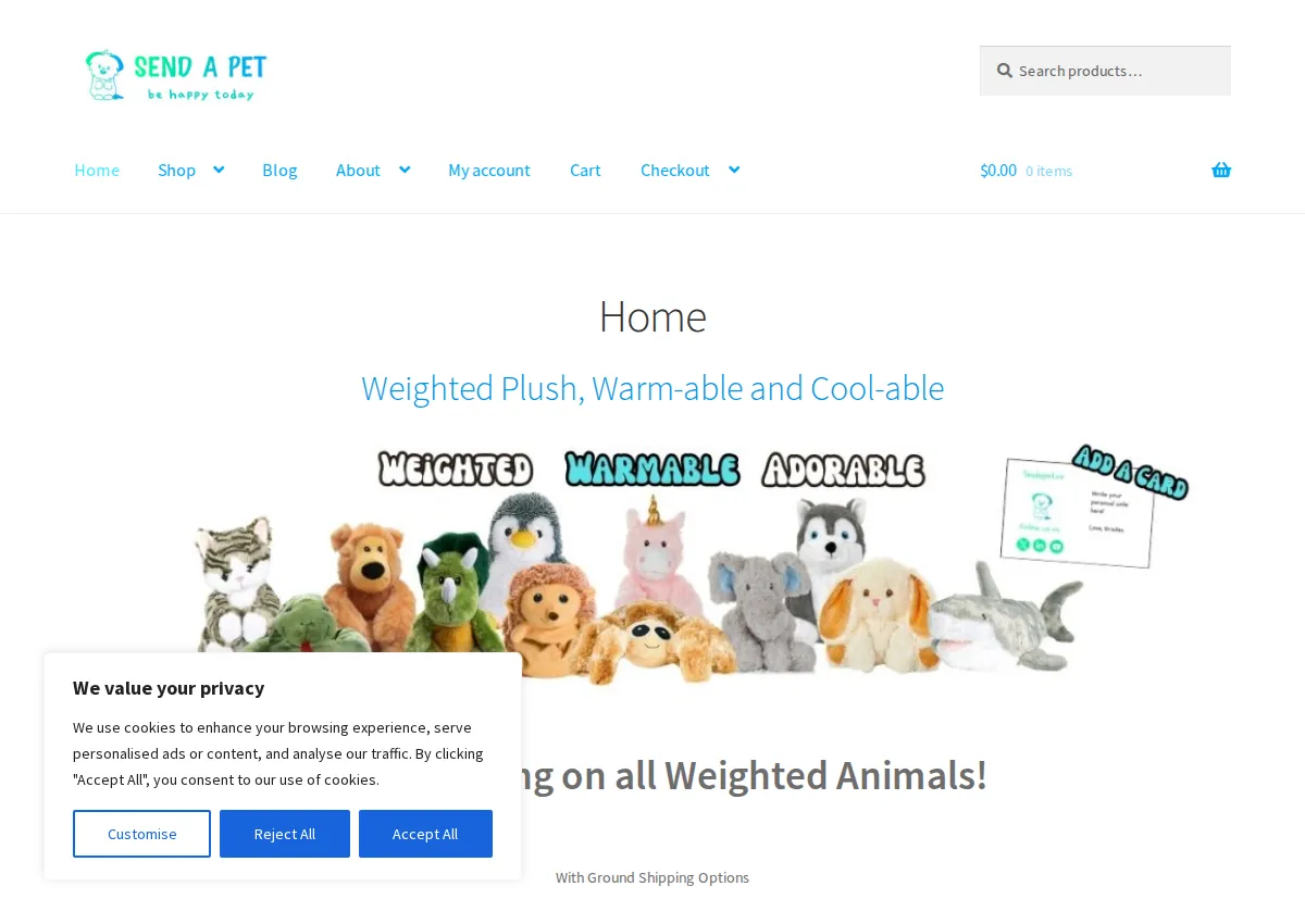 Store homepage