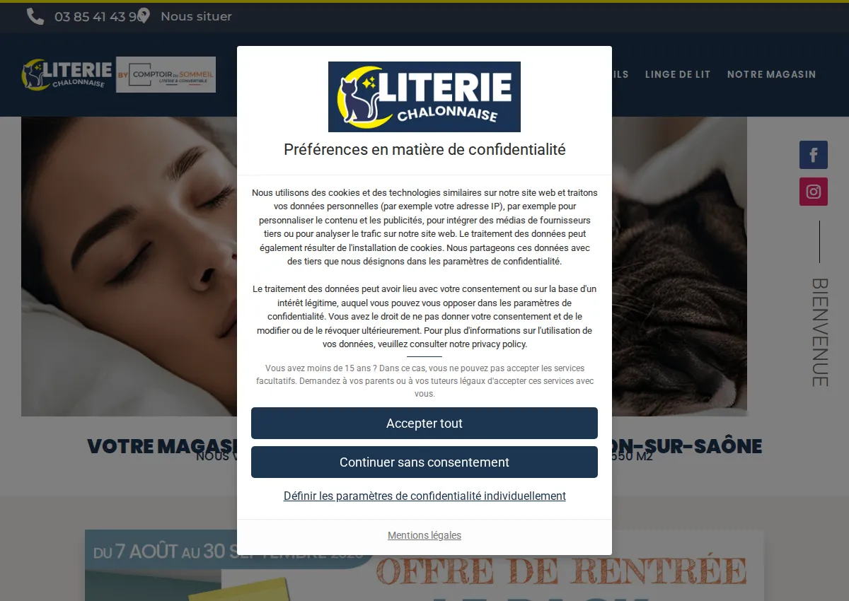 Store homepage