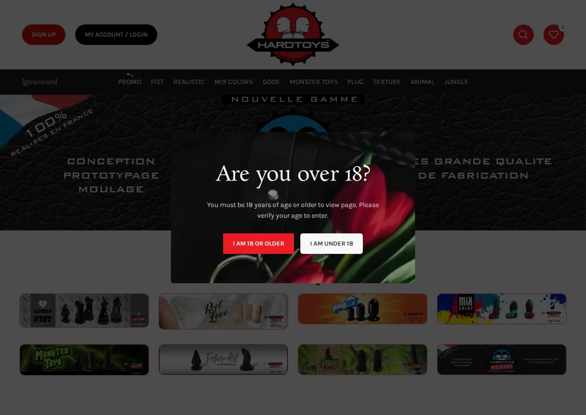 Store homepage