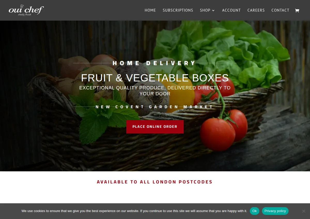Store homepage
