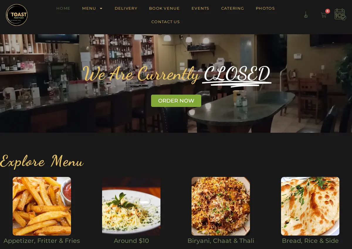 Store homepage