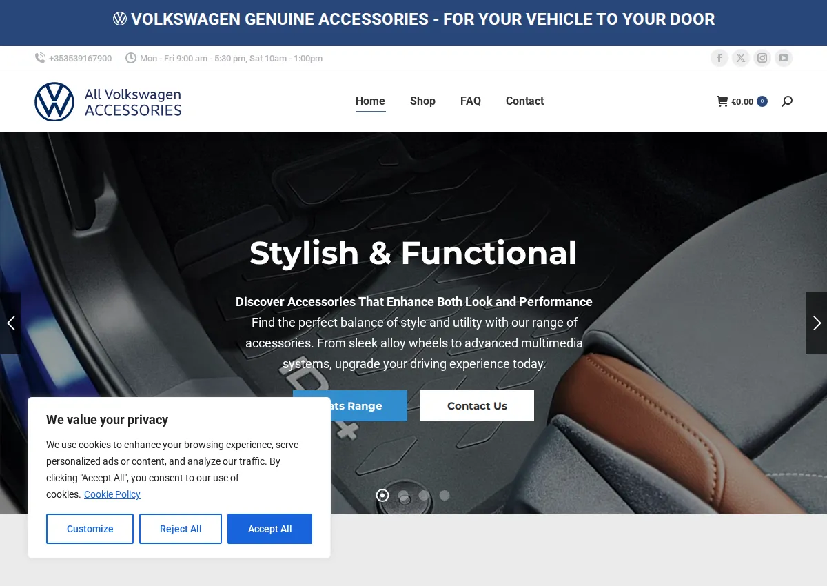 Store homepage