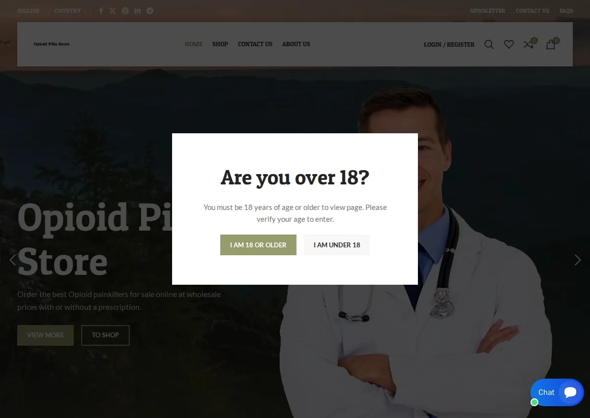 Store homepage