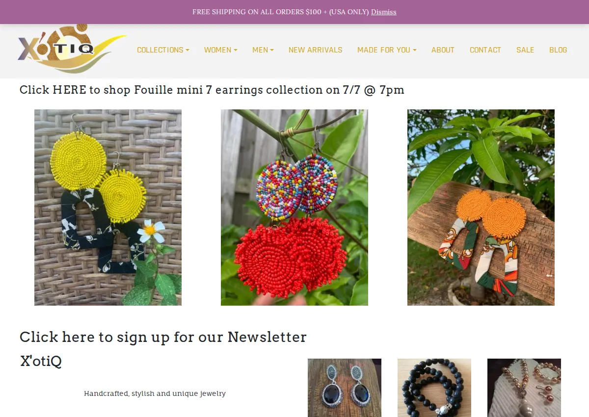 Store homepage