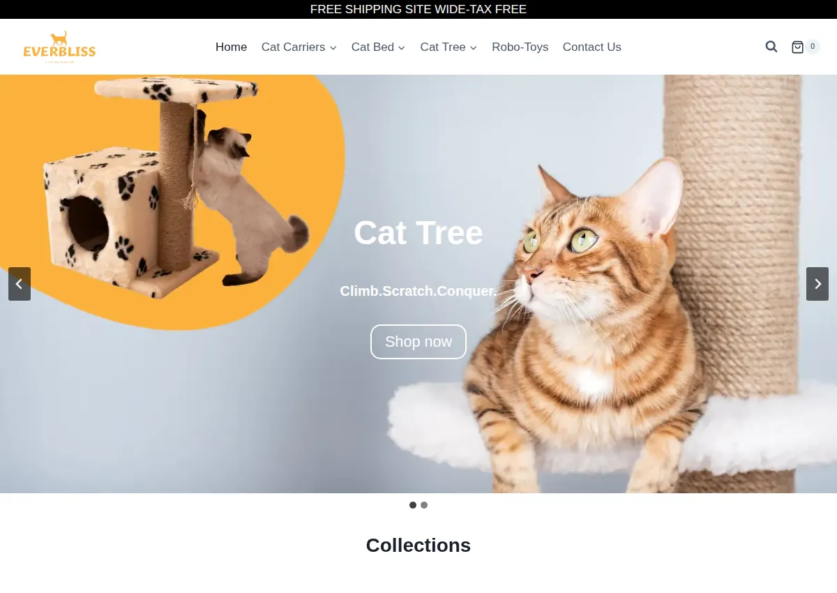 Store homepage
