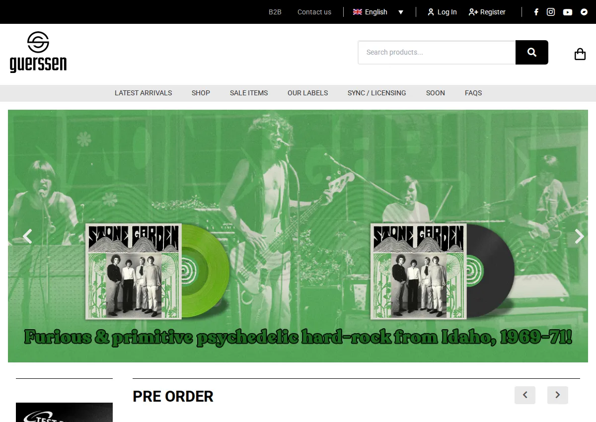 Store homepage