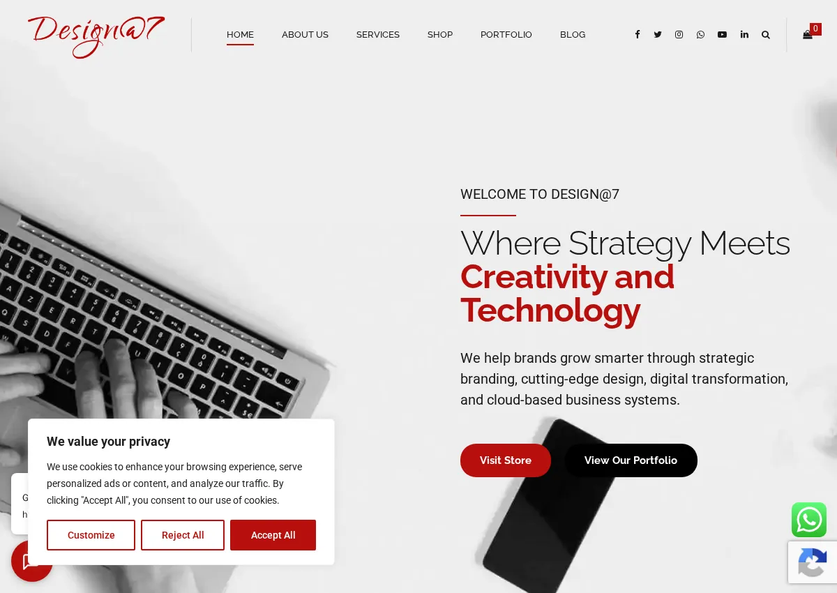 Store homepage