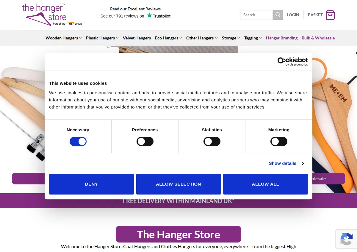Store homepage