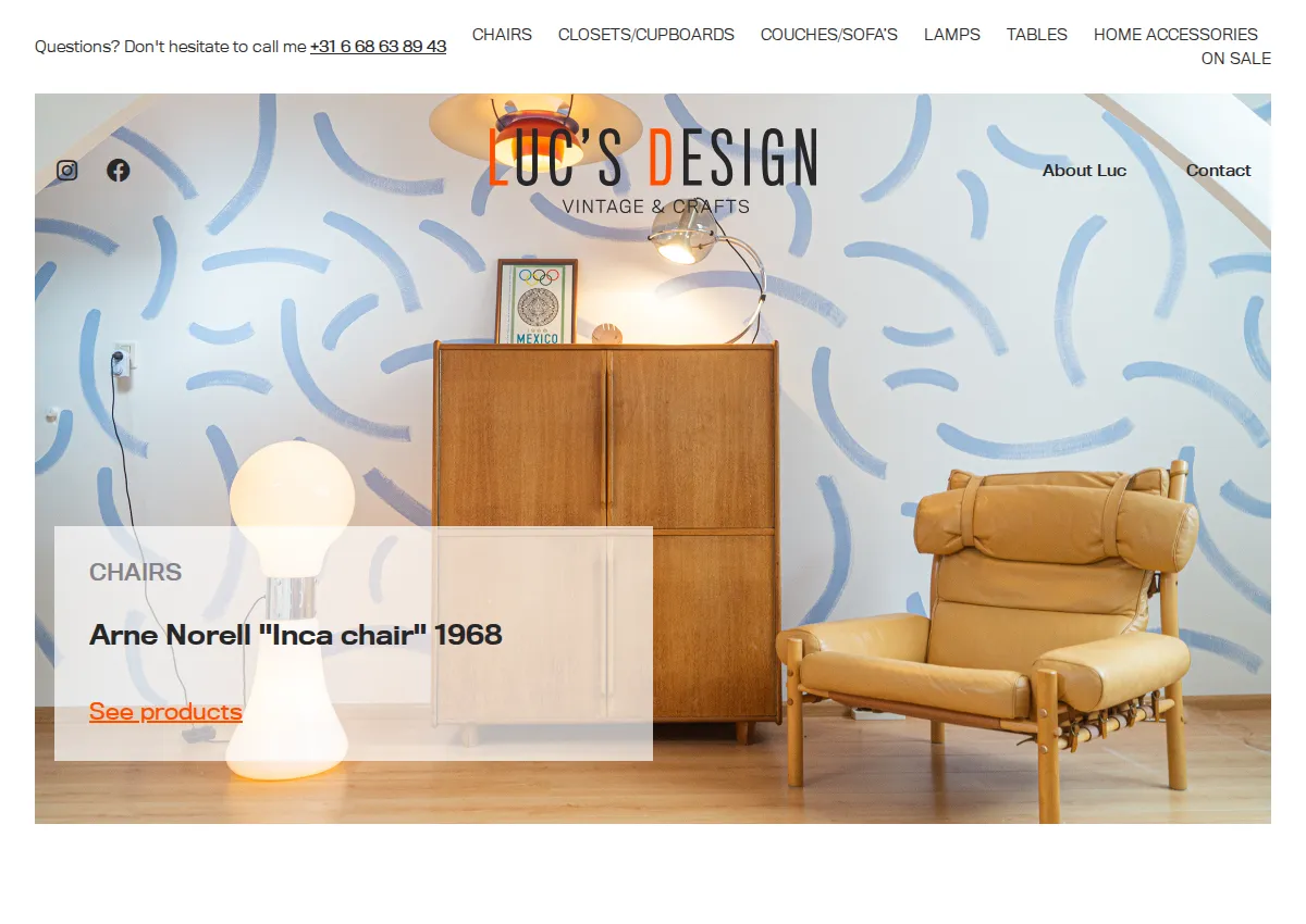 Store homepage