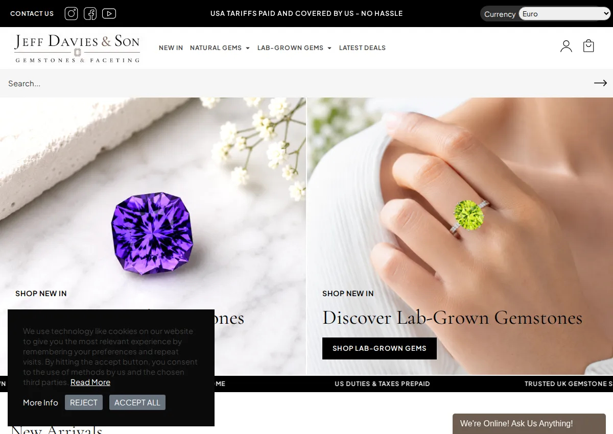 Store homepage
