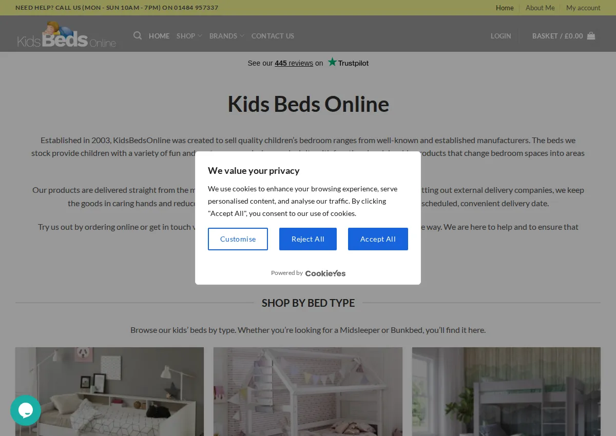 Store homepage
