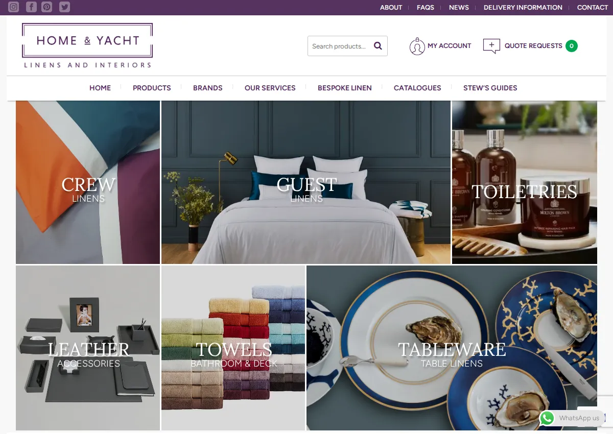 Store homepage
