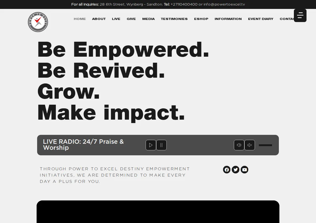 Store homepage