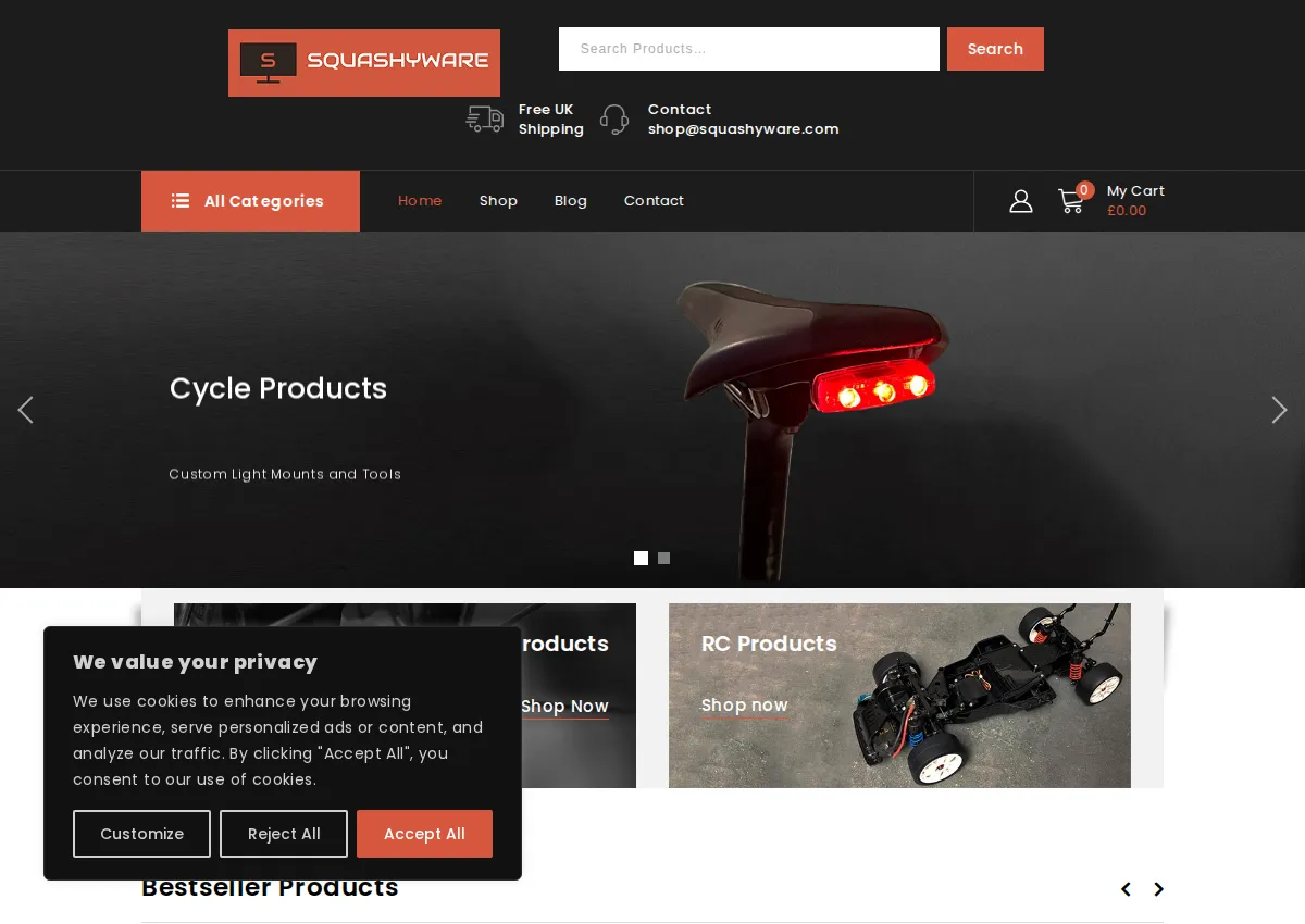 Store homepage