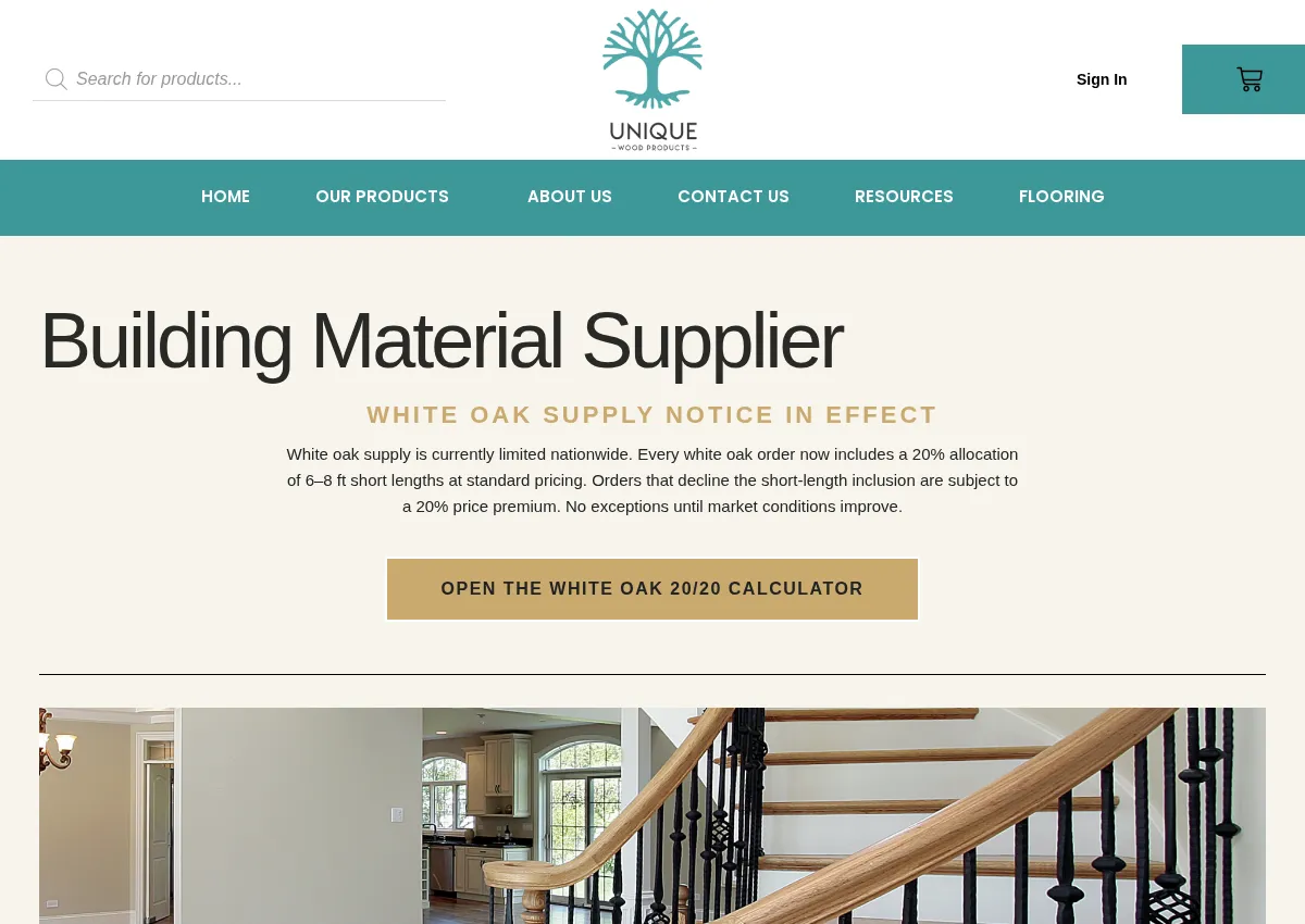 Store homepage
