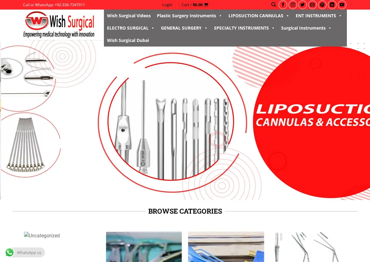 Store homepage
