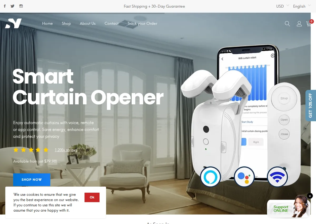 Store homepage