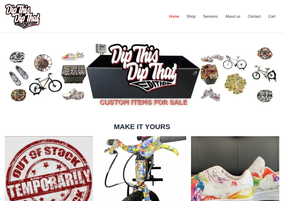 Store homepage