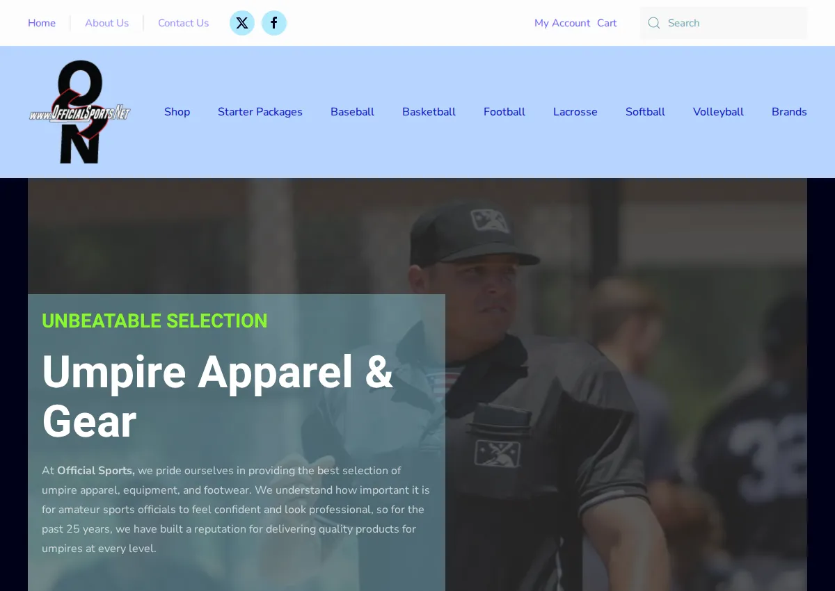 Store homepage