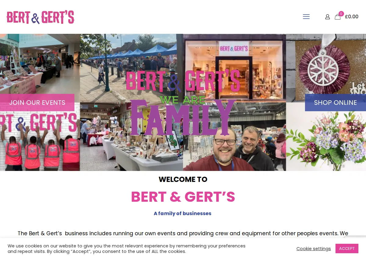 Store homepage