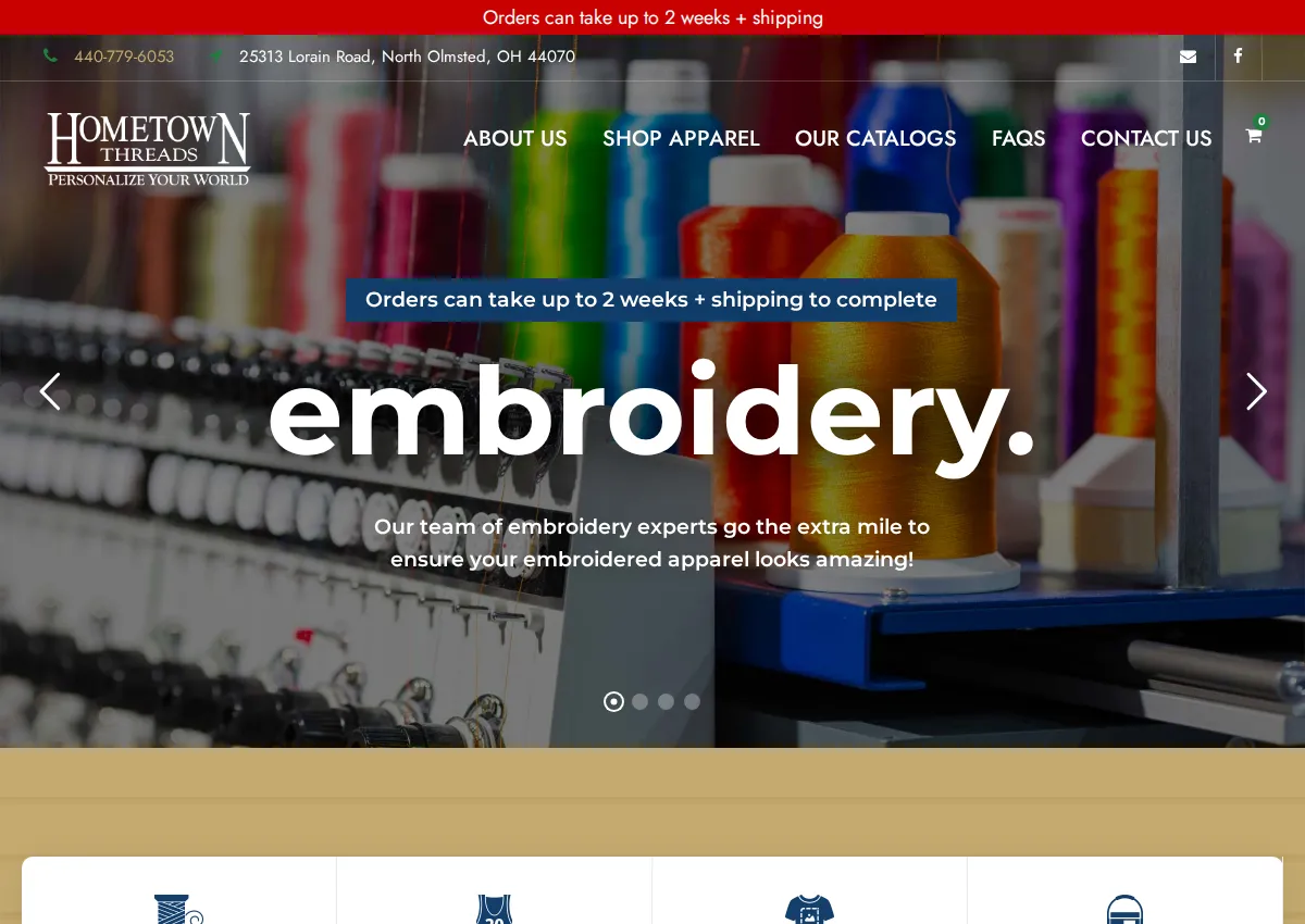 Store homepage