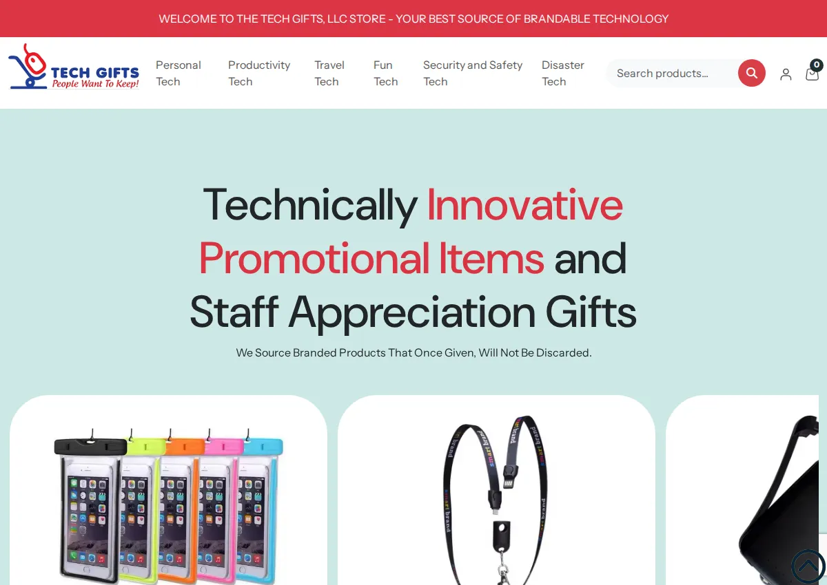 Store homepage
