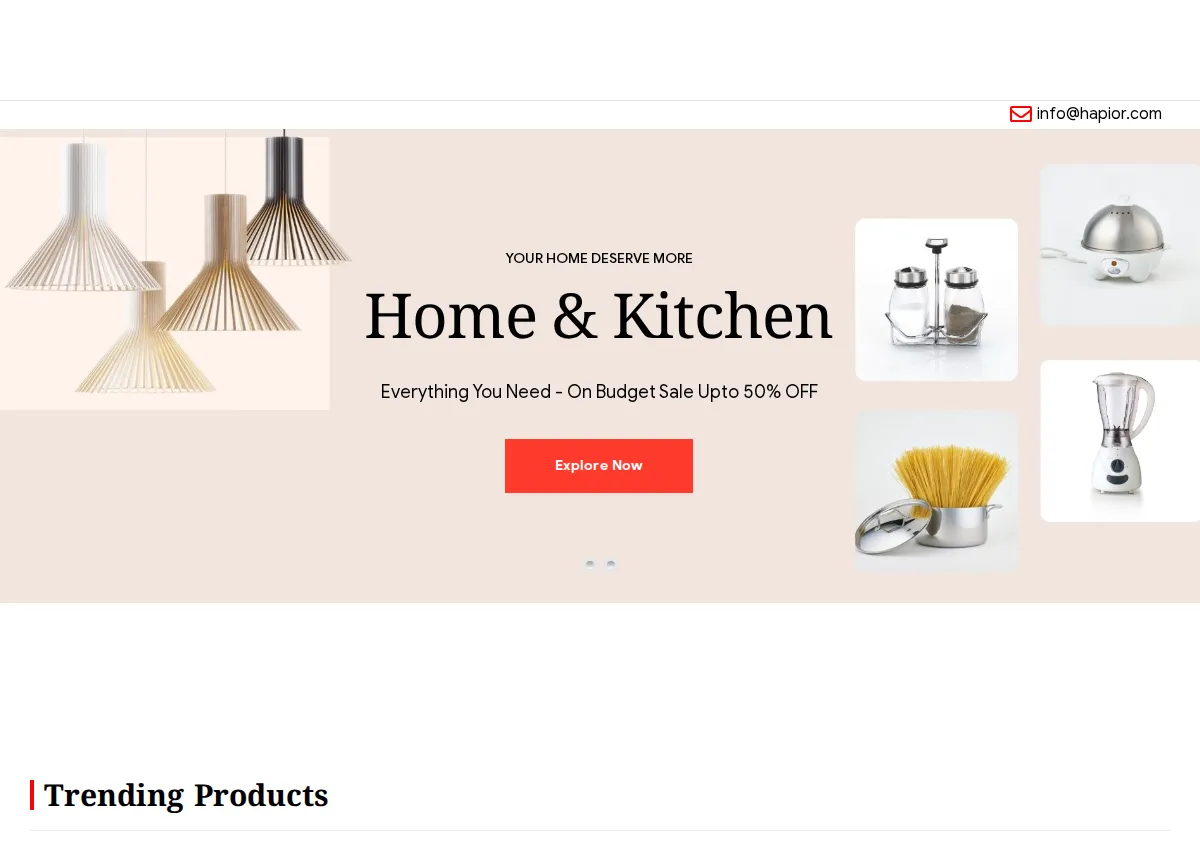 Store homepage