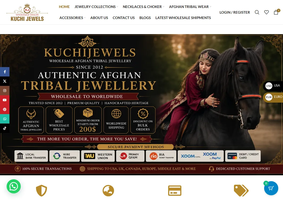 Store homepage