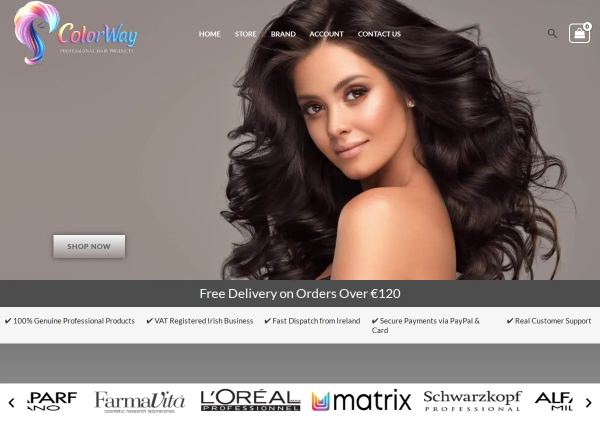 Store homepage