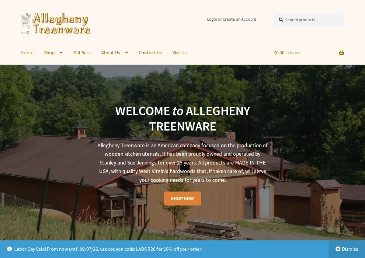 Store homepage