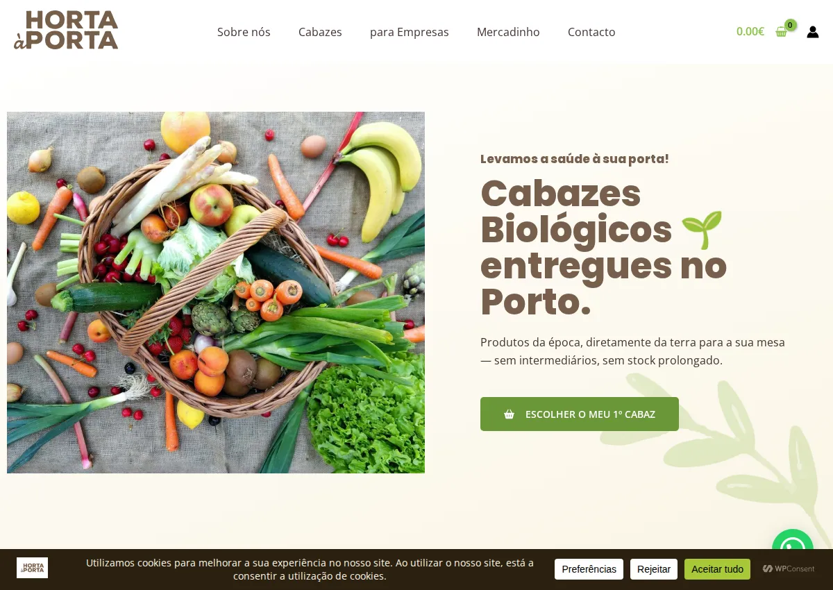 Store homepage