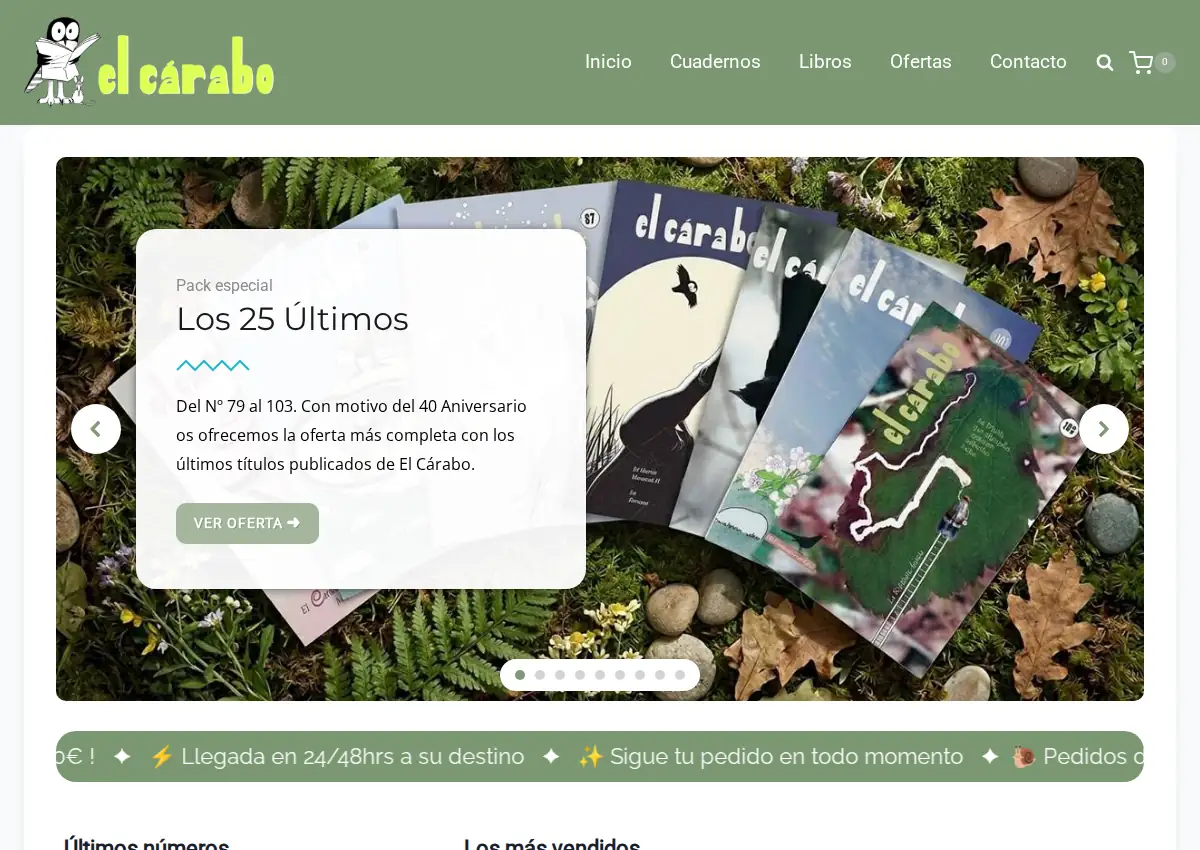 Store homepage
