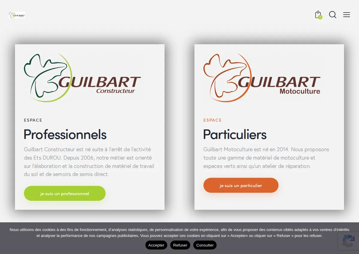 Store homepage