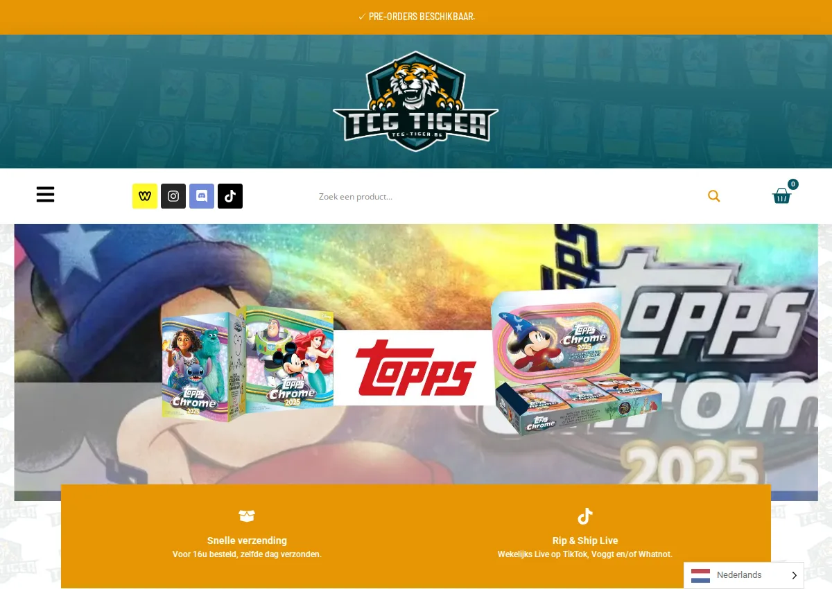 Store homepage