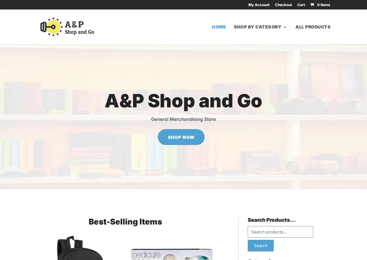 Store homepage