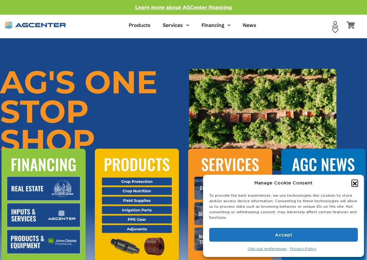 Store homepage